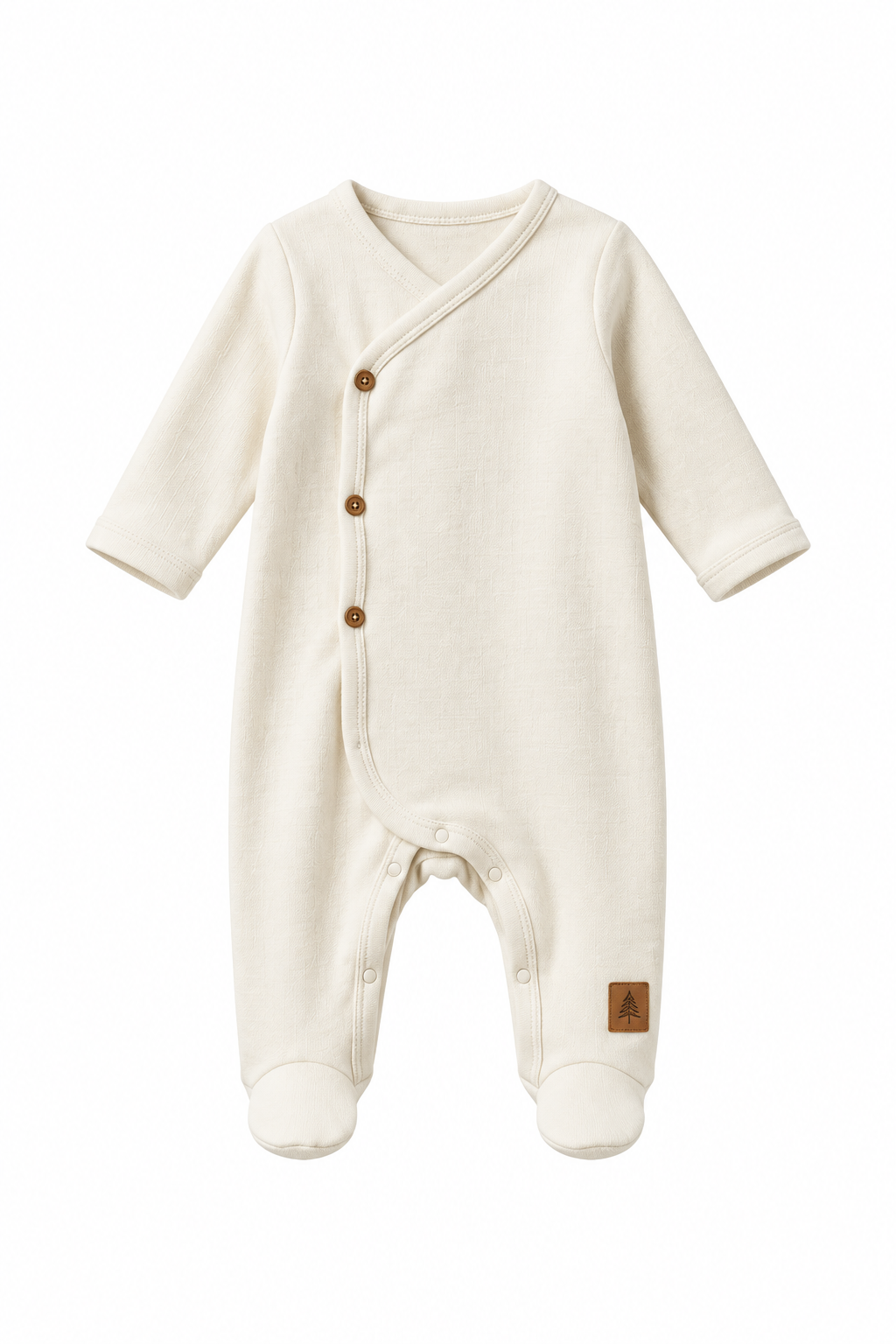 Baby Footed Onesie - Cream