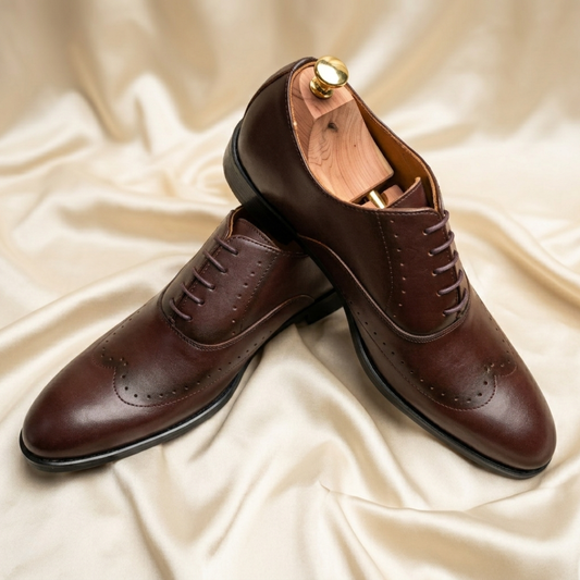 Walkist Premium Læder Brogue Oxford Sko - Mørkebrune