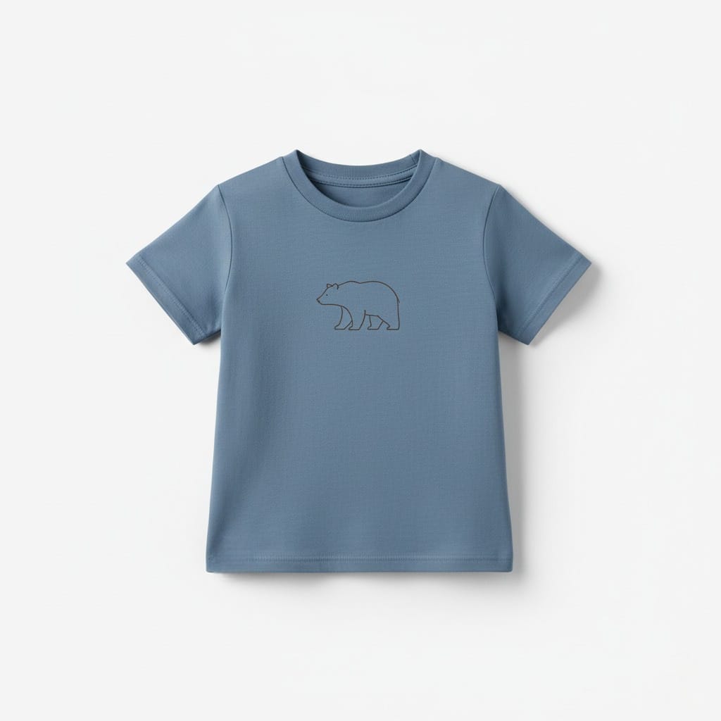 Dusty Blue Bear Kids' T-Shirt