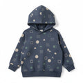 Dusty Navy Geometric Print Toddler Hoodie