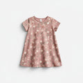 Dusty Rose Blomster T-shirt Kjole