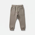 Taupe joggingbukser med snøre og rem til småbørn