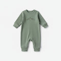 Salviegrøn Ribstrik Baby Romper