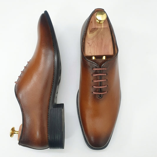Walkist Original Leather Wholecut Oxford Shoes - Brown