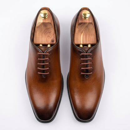 Walkist Original Leather Wholecut Oxford Shoes - Brown