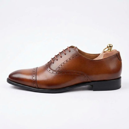 Walkist Original Leather Brogue Oxford Shoes - Brown