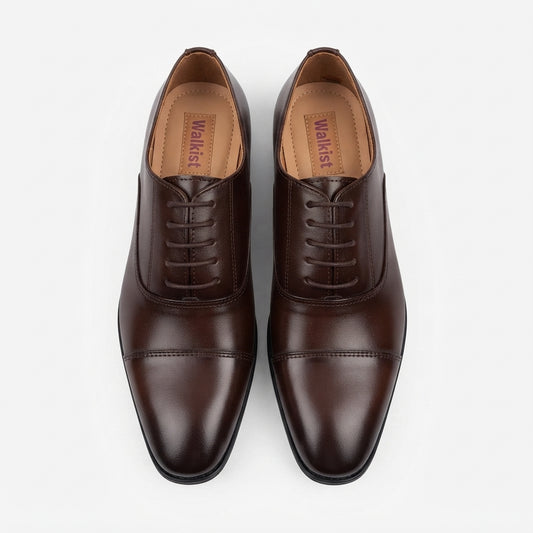 Walkist Original Leather Oxford Shoes - Dark Brown