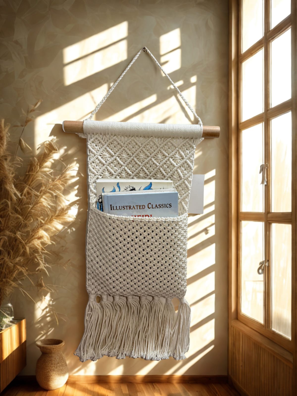 MACRAME VÆGLOMMEARRANGØRER